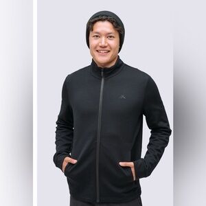 MacPac Men’s Full Zip Merino Wool 100% Black Men’s Jacket ,‎ size 2XL